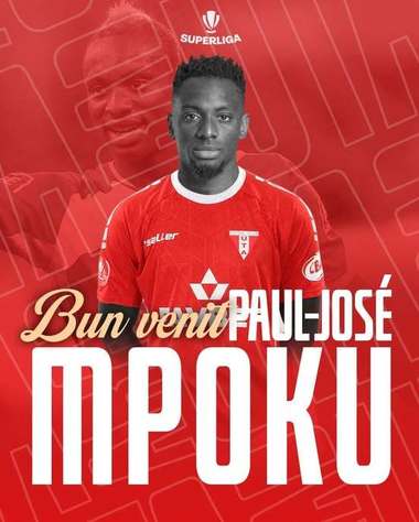 Superliga: Paul-Jose MPoku e noul mijlocaş central al formaţiei UTA Arad