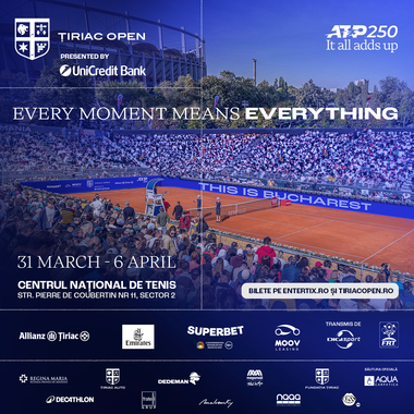 ATP 250 Ţiriac Open se va disputa la Bucureşti, în perioada 31 martie - 6 aprilie. Premii totale de 600.000 de euro