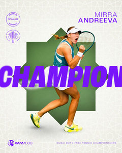Rusoaica Andreeva a triumfat la Dubai. Este cea mai tânără câştigătoare de turneu WTA 1000. Ea va ajunge în Top 10 WTA