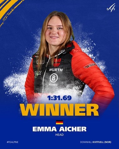 Schi alpin: Germana Emma Aicher, prima victorie în Cupa Mondială. Ea a câştigat coborârea de la Kvitfjell
