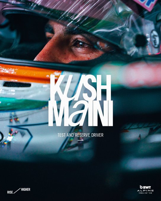 Formula 1: Indianul Kush Maini, al patrulea pilot de rezervă la echipa Alpine