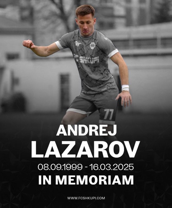 Tragedie în Macedonia de Nord. Fotbalistul Andrej Lazarov a murit în timp ce încerca să ajute alte persoane să iasă din clubul din Kocani