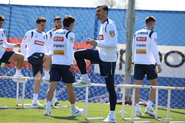 Echipa naţională: Jucătorii au efectuat ultimul antrenament înaintea de plecarea la Rimini pentru meciul cu San Marino
