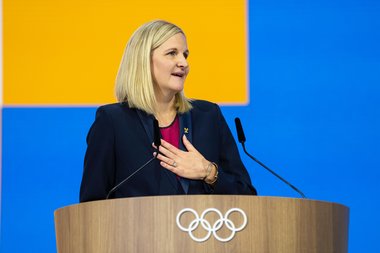 Kirsty Coventry, proaspăt aleasă la şefia CIO, a fost primită ca o eroină la întoarcerea acasă, în Zimbabwe