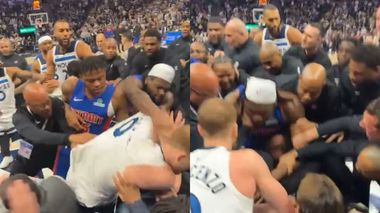 NBA: Încăierare soldată cu şapte jucători eliminaţi în timpul meciului Minnesota-Detroit - VIDEO