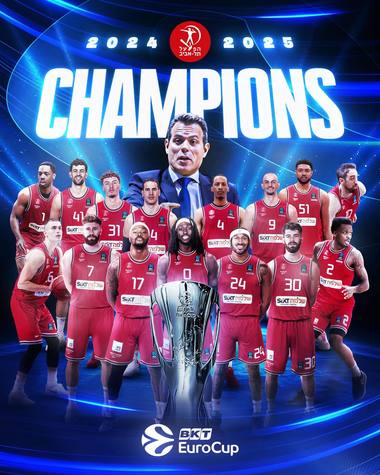 Baschet masculin: Hapoel Tel Aviv a câştigat BKT EuroCup, competiţie în care U BT Cluj a ajuns până în sferturi