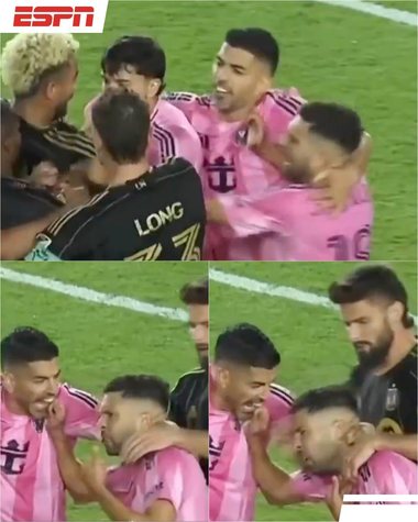 Luis Suarez l-a muşcat de mână pe coechipierul său Jordi Alba, la meciul dintre Inter Miami şi Los Angeles FC - VIDEO