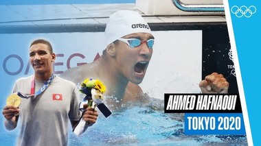 Înot: Campionul olimpic tunisian Ahmed Hafnaoui a fost suspendat 21 de luni pentru încălcarea regulamentului antidoping

