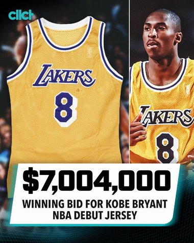 NBA: Un tricou purtat de Kobe Bryant, vândut la licitaţie cu 7 milioane de dolari