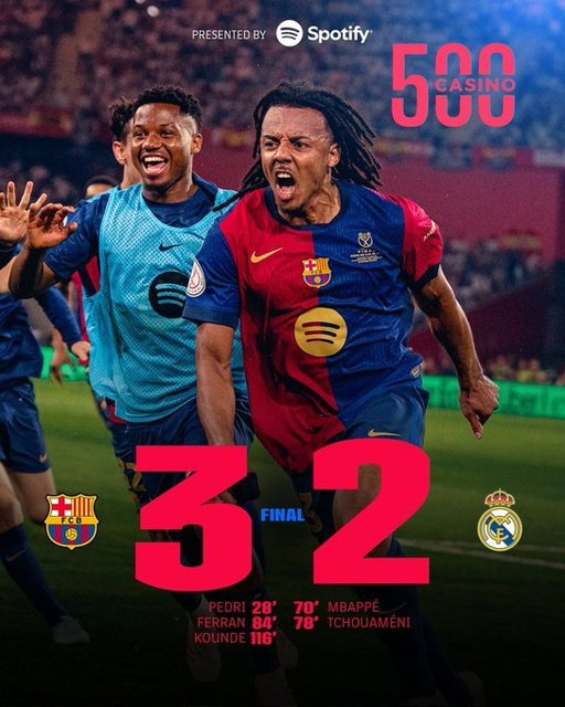 Jules Kounde, după ce a marcat golul care a adus victoriei echipei FC Barcelona în finala Cupei Spaniei cu Real Madrid: Pentru astfel de meciuri m-am făcut fotbalist