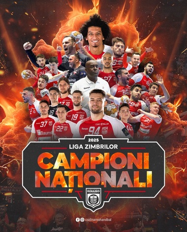 Handbal masculin: Dinamo Bucureşti a reuşit eventul şi în acest an. Echipa bucureşteană a câştigat vineri titlul de campioană