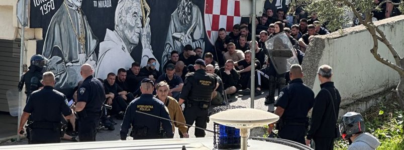 Croaţia: Peste 160 de suporteri au fost arestaţi cu ocazia derbiului Hajduk Split şi Dinamo Zagreb - VIDEO