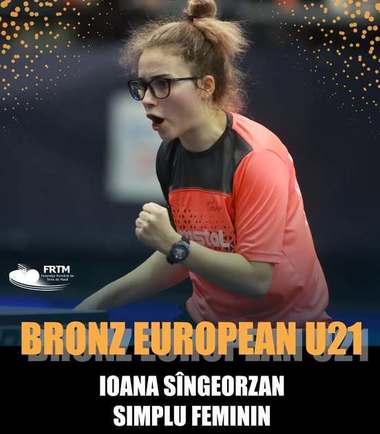 Tenis de masă: Ioana Sîngeorzan a obţinut a doua medalie de bronz la Campionatul European U21