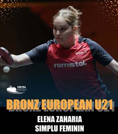 Tenis de masă: Elena Zaharia a obţinut bronzul la simplu feminin la CE U21. Ea este campioană europeană la dublu mixt