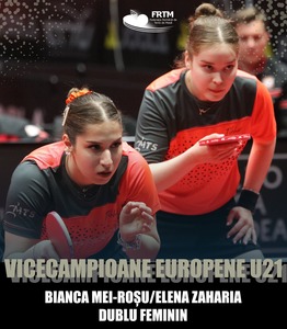 Tenis de masă: Elena Zaharia şi Bianca Mei-Roşu, vicecampioane europene la dublu, la U21