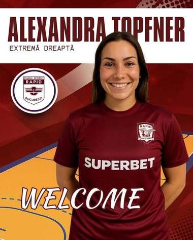 Handbal feminin: Extrema dreapta Alexandra Topfner se alătură vicecampioanei Rapid Bucureşti