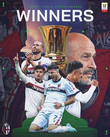 Bologna este câştigătoarea Cupei Italiei, după ce a învins în finală AC Milan. Este primul său trofeu după mai bine de cinci decenii