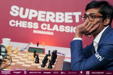 Superbet Chess Classic România 2025: Praggnanandhaa Rameshbabu, lider în clasament / Rezultatele rundei a opta