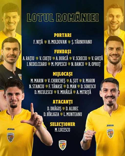 Mircea Lucescu a anunţat un lot de 27 de jucători pentru meciurile cu Austria şi Cipru din luna iunie. Surprizele selecţionerului
