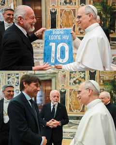 Jucătorii echipei Napoli, campioni ai Italiei, primiţi la Vatican de Papa Leon al XIV-lea
