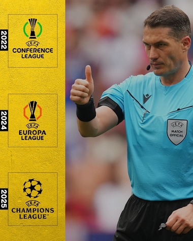 Istvan Kovacs va deveni primul arbitru care conduce finalele tuturor celor 3 competiţii de club europene. Centralul român, catalogat de francezi drept un arbitru sever