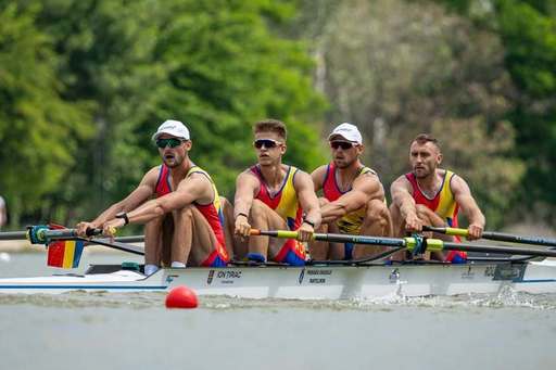 A treia medalie de aur pentru România la Campionatele Europene de canotaj la Plovdiv. Titlul a fost câştigat de echipajul de patru rame masculin 