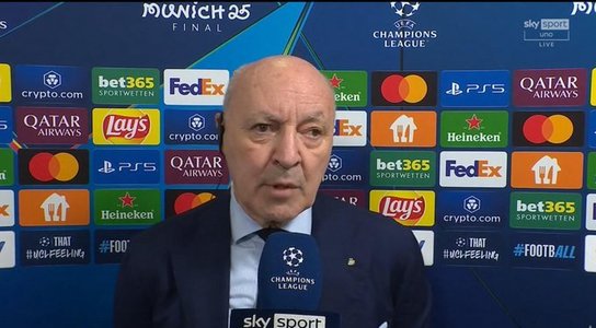 Preşedintele clubului Inter Milano, Giuseppe Marotta, după eşecul din finala Ligii Campionilor: Adversarul ne-a surclasat