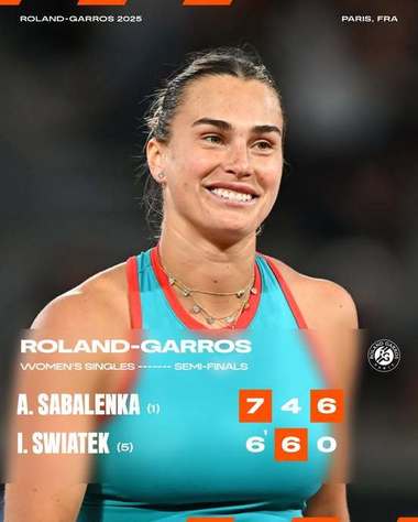 Arina Sabalenka a învins-o pe Iga Swiatek şi s-a calificat în finală la Roland Garros