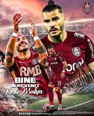 Superliga: Mijlocaşul Karlo Muhar revine la CFR Cluj