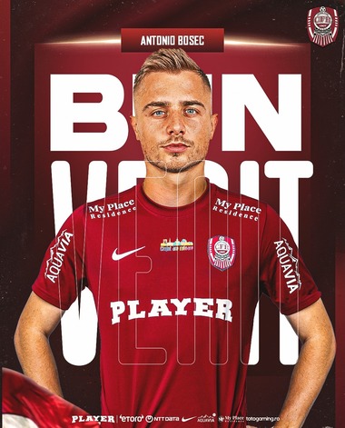 CFR Cluj anunţă că a obţinut serviciile croatului Antonio Bosec