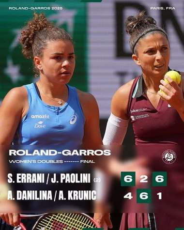 Italiencele Sara Errani şi Jasmine Paolini, campioane la Roland Garros, la dublu feminin