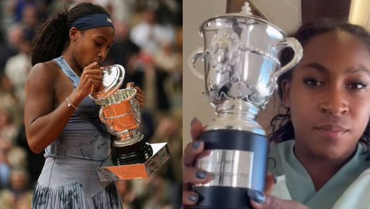 Coco Gauff a primit o replică a Cupei Suzanne Lenglen, după triumful de la Roland Garros: Este un trofeu foarte mic - VIDEO