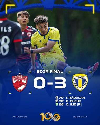 Dinamo, învinsă de Petrolul, scor 3-0, într-un meci amical