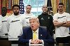Jucători şi oficiali de la Juventus, primiţi de Trump la Casa Albă. Preşedintele american a vorbit despre războiul din Iran, migraţie şi transsexuali - VIDEO