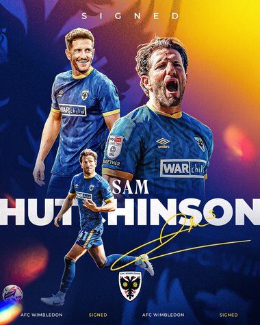 La două luni după ce a suferit un atac de cord pe teren, Sam Hutchinson şi-a prelungit contractul cu AFC Wimbledon