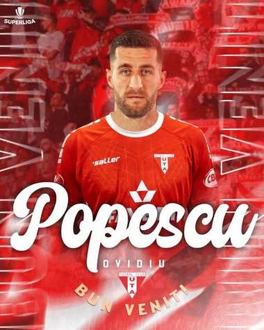 Mijlocaşul Ovidiu Popescu, transferat de U. Cluj la UTA Arad
