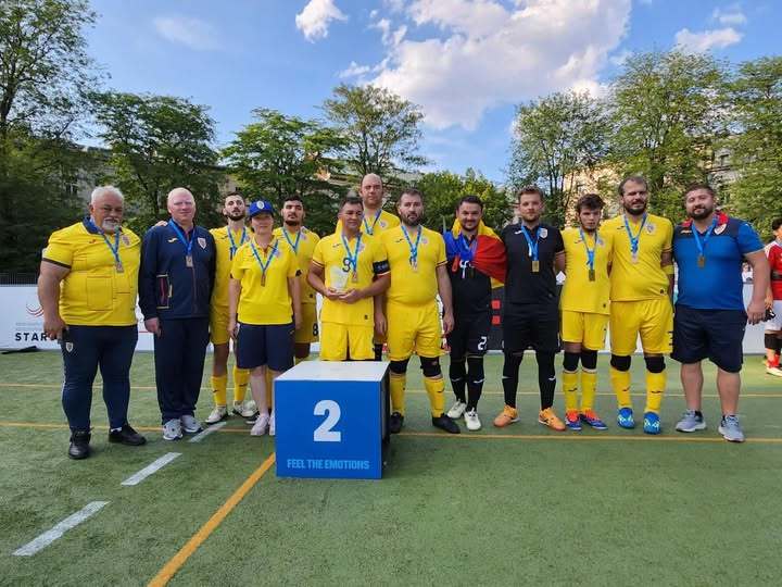 Naţionala de Nevăzători a României a obţinut medaliile de argint la IBSA Blind Football European Championship Division 2