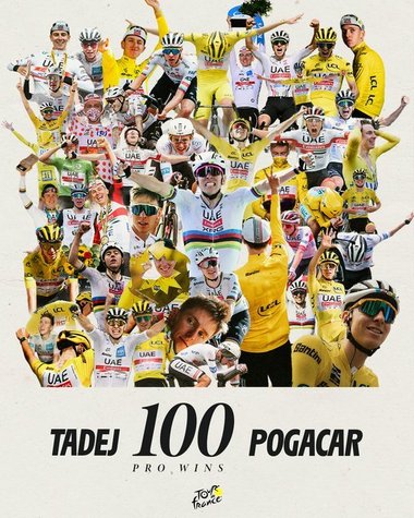 Tadej Pogacar a câştigat etapa a patra a Turului Franţei şi obţinut a 100-a victorie din carieră