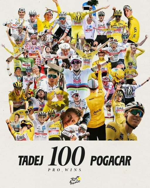 Tadej Pogacar a câştigat etapa a patra a Turului Franţei şi obţinut a 100-a victorie din carieră