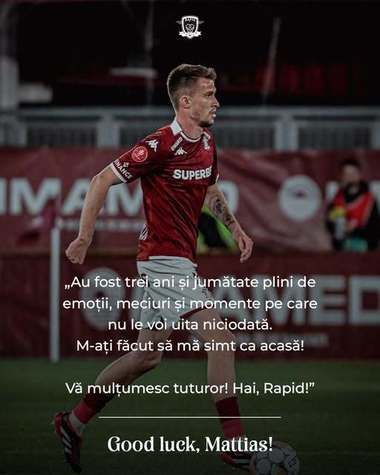 Superliga: Mijlocaşul eston Mattias Käit, transferat de la Rapid în Elveţia