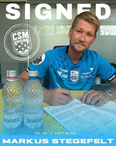 Handbal masculin: Markus Stegefelt este noul jucător al echipei CSM Bucureşti