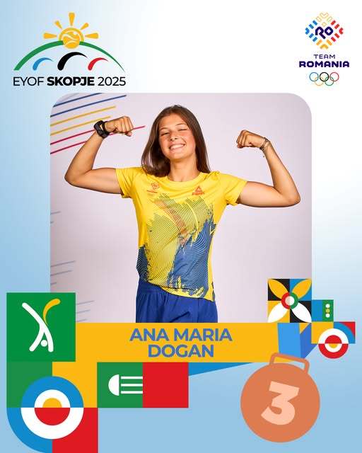 Ana Maria Dogan a adus prima medalie pentru România la Festivalului Olimpic al Tineretului European de la Skopje. Sportiva împlineşte astăzi 17 ani