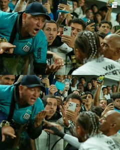 Neymar a avut o discuţie aprinsă cu un fan al echipei Santos la meciul pierdut cu Internacional Porto Alegre - VIDEO