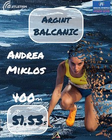 Atletism: Andrea Mikloş s-a calificat la Campionatele Mondiale, în proba de 400 metri