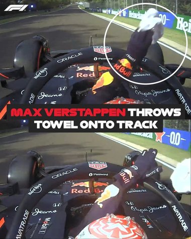 Formula 1: Max Verstappen a aruncat pe pistă un şerveţel care rămăsese în cockpit. Avertisment pentru echipa Red Bull - VIDEO