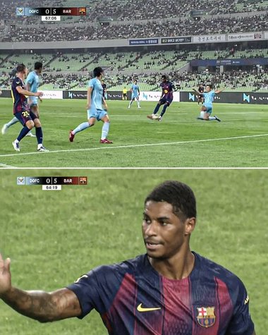 Marcus Rashford a înscris primul gol pentru FC Barcelona, în meciul amical cu Daegu, scor 5-0 - VIDEO