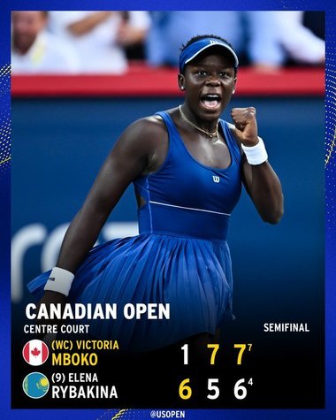 Parcursul magic al canadiencei Victoria Mboko la Montreal continuă. La 18 ani, ea s-a calificat în finala Canadian Open