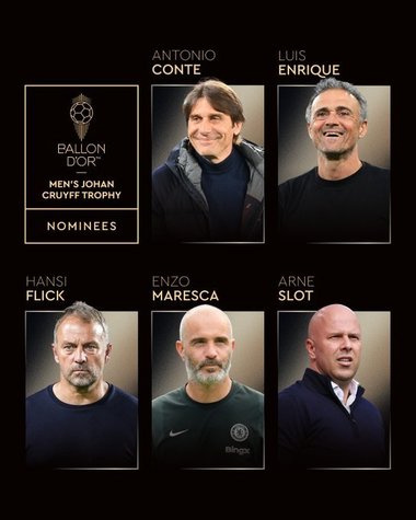 Luis Enrique, Hansi Flick şi Arne Slot, printre nominalizările pentru Trofeul Cruyff acordat celui mai bun antrenor din sezonul trecut