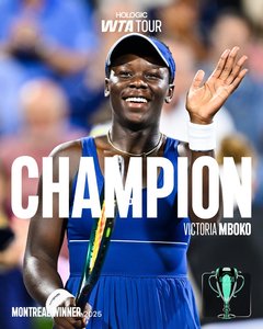 Tenis: "Visele sunt mai aproape decât par". La 18 ani, Victoria Mboko a câştigat turneul de la Montreal, primul său titlu WTA. A participat la turneu cu wild card