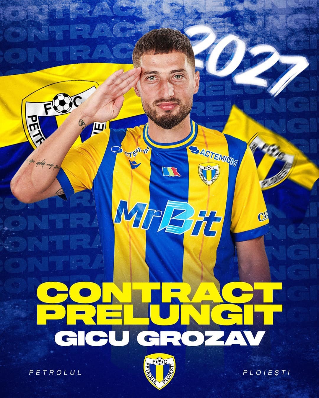 Fotbal: Gicu Grozav a semnat prelungirea contractului cu Petrolul